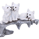 Winter Litter White Wolf Ornament 25cm 6