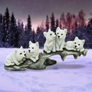 Winter Litter White Wolf Ornament 25cm 7