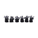 Cat Crusaders Set of 6 Fierce Warrior Figurines with Unique Poses 5.5cm 3