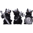 Cat Crusaders Set of 6 Fierce Warrior Figurines with Unique Poses 5.5cm 5