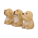 Three Wise Golden Labradors Figurines Set of Three 7.5cm 2