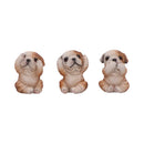 Three Wise Bulldogs Figurines Set of 3 7.5cm