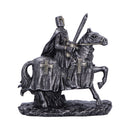 To Serve a Majestic Templar Knight Figurine on Horseback 16cm