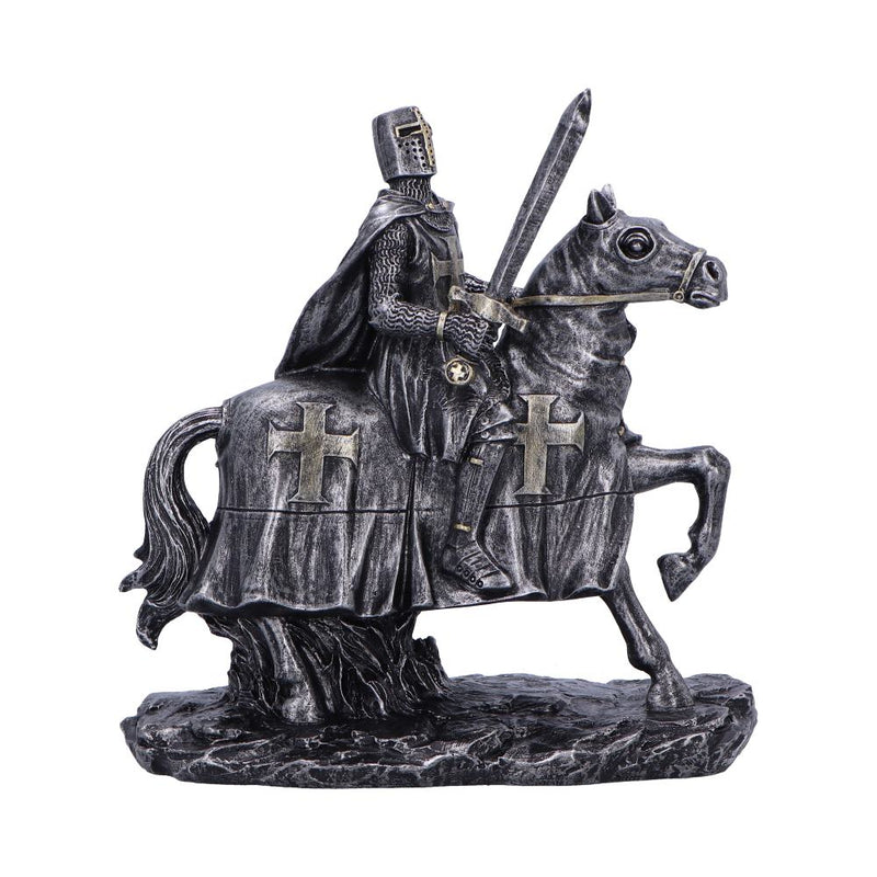 To Serve a Majestic Templar Knight Figurine on Horseback