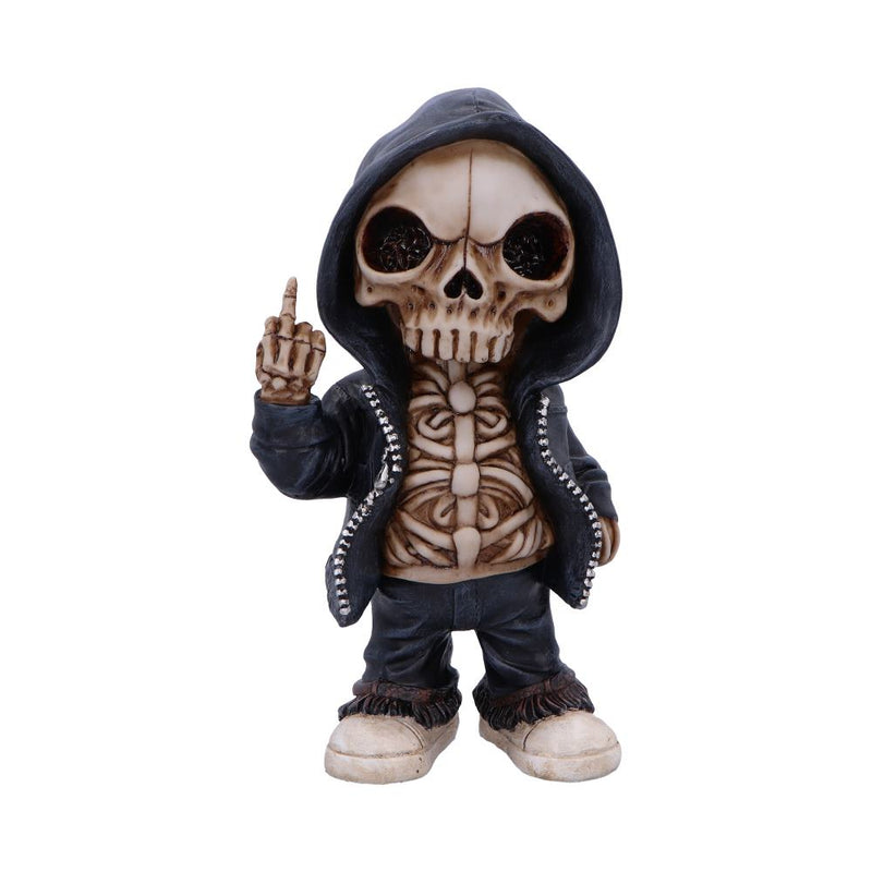 Flip the Bird a A Bold and Rebellious Street Art Inspired Reaper Figurine