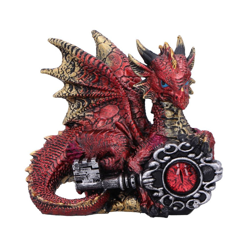 Keeper of the Key Red a Dragon Guardian Figurine