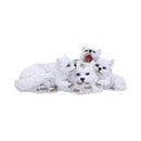 Winter Warmth Cuddling Wolf Puo Figurine 15cm
