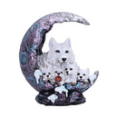 Winter Moon Wolf Ornament with LED 20cm