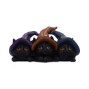 Trio of Mischief Witches Cats Figurine 20cm