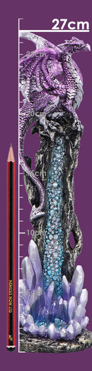 Mythic Crystal Dragon Incense Stick Holder 27cm 8