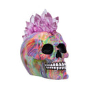 Psychedelic Crystal Skull with Light Up Mohawk 17cm