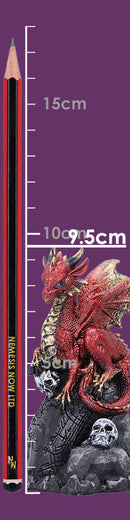 Vermillion Rune Protector Red Dragon Resin Figure 9.5cm 8