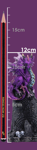 Amethyst Rune Protector Resin Dragon Figurine 12cm 8