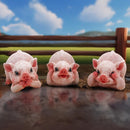 Three Wise Playful Pigs Figurine Set 8.4cm 7