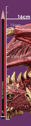 Aaden Sleeping Red Dragon Figurine 31.5cm 8