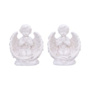 Whispers to Heaven Praying Cherubs Tea Light Holder Set of Two 13cm 1