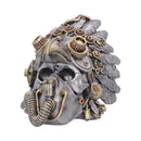 Cogwork Chief Steampunk Feather Skull 15.7cm 2