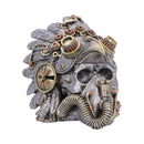 Cogwork Chief Steampunk Feather Skull 15.7cm 1