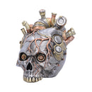 Cardiac Cranium Steampunk Silver Skull 17.5cm 2