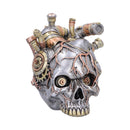Cardiac Cranium Steampunk Silver Skull 17.5cm 1