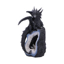 Shadow Crystal Keeper Black Dragon on Geode Figurine 20.8cm 2