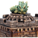 Warden of the Crypt Green Dragon on Castle Treasure Box 12.5cm 5