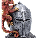 Red Dragon on Knight Helmet 12.3cm 7