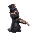 Music Meowstro Steampunk Black Cat Playing Violin Figurine 10cm 4