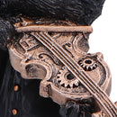 Music Meowstro Steampunk Black Cat Playing Violin Figurine 10cm 6