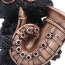 Music Meowstro Steampunk Black Cat Playing Horn Figurine 10cm 6
