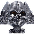 Last Light Lamp Gothic Skull Lamp Silver 22.6cm 5