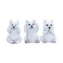Three Wise Wolf Pups Figurine Set 9cm 1