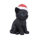 Black Cat with Santa Hat 18cm 4