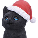 Black Cat with Santa Hat 18cm 5
