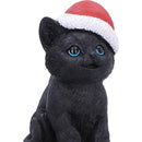 Black Cat with Santa Hat 18cm 6