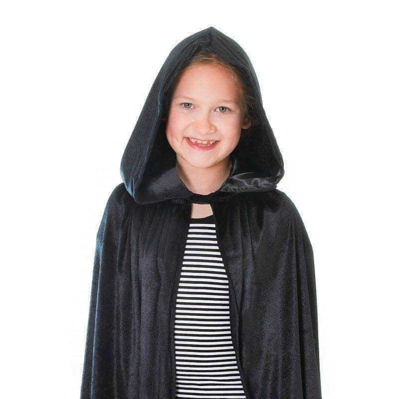 Velvet Hooded Cloak (Various Colours) Girls Costume_1 CC175