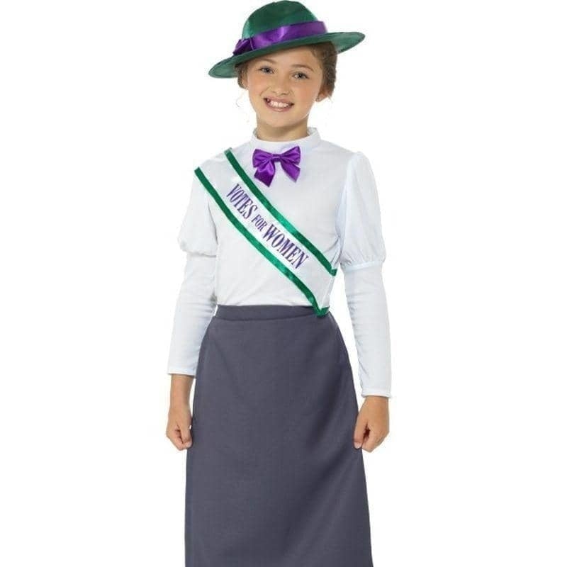 Victorian Suffragette Costume Kids Grey_1 sm-49697l