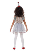 Vintage Clown Girl Costume Child Grey Dress with Headband 3