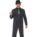 Vintage Gangster Boss Costume Adult Black White_1 sm-23042L