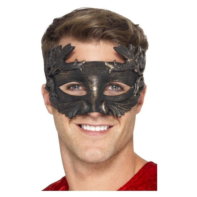 Warrior God Metallic Masquerade Eyemask Adult Black_2 