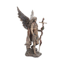 Bronzed Archangel Gabriel with Staff Religious Figurine 33.5cm 6