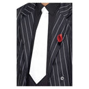 White Gangster Tie On Elastic Adult_2 