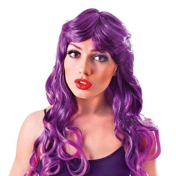 Womens Cheryl Wig Purple Wigs Female Halloween Costume Womens Cheryl Wig Purple Wigs Female Halloween Costume