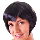 Womens Flirty Flick Black Wigs Female Halloween Costume_1 BW860