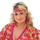 Womens Pink Mod Glitter Ear Rings Costume Accessories Female Halloween_1 BA1084