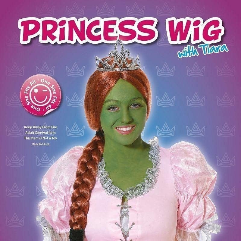 Womens Princess Wig With Tiara Wigs Female Halloween Costume_2 