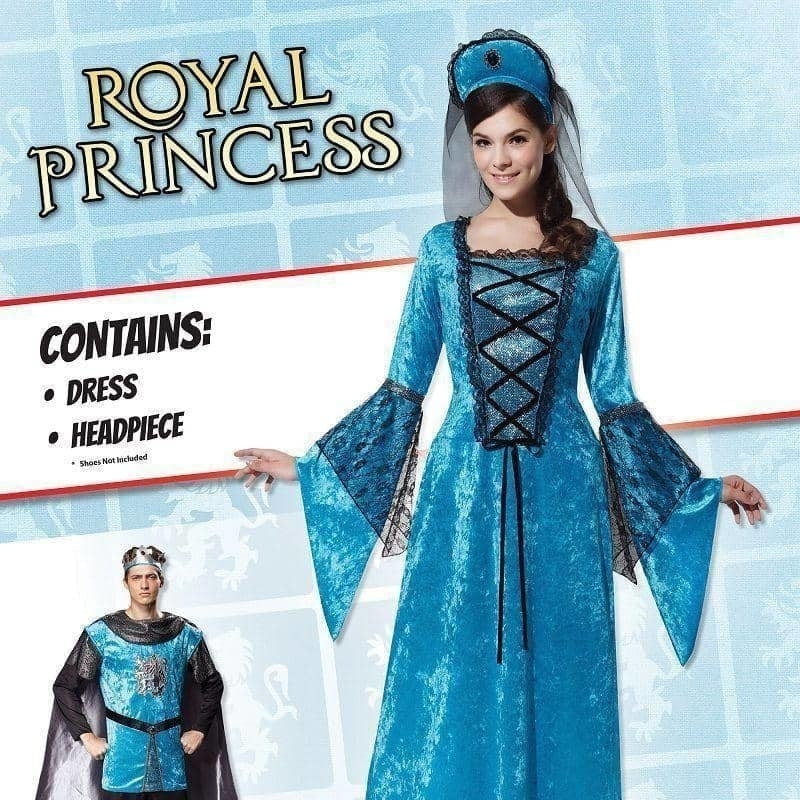 Womens Royal Princess Adult Costume Female Uk Size 10 14 Halloween_2 
