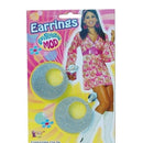 Womens Silver Mod Glitter Ear Rings Costume Accessories Female Halloween_2 
