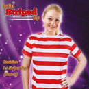 Womens Striped Ladies Shirt Red White Adult Costume Female Halloween_2 