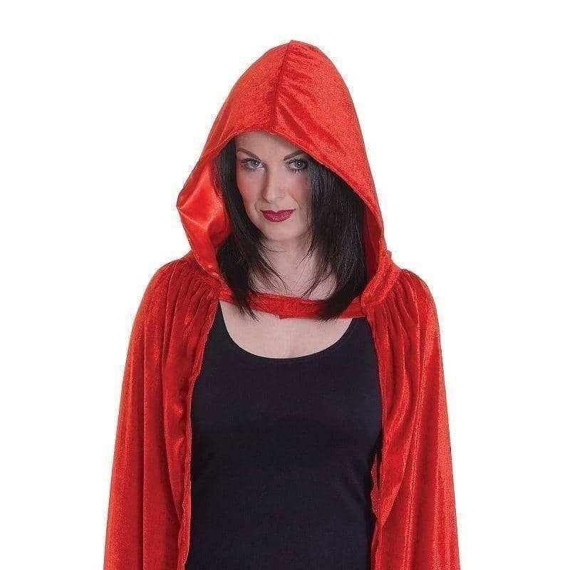 Velvet Red Hooded Cloak Ladies Costume_1 AC737